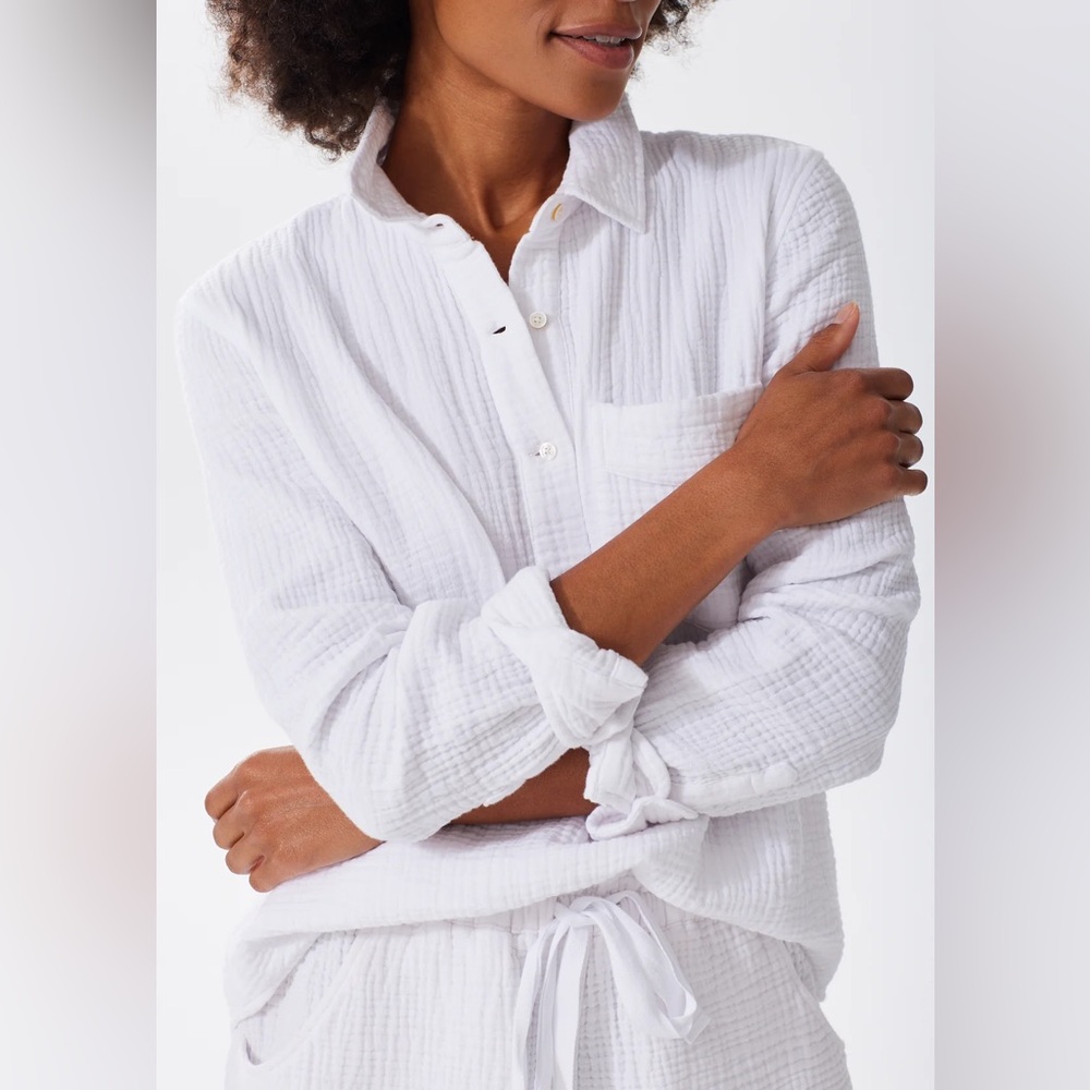 Elegant White Button-Down Shirt for Women